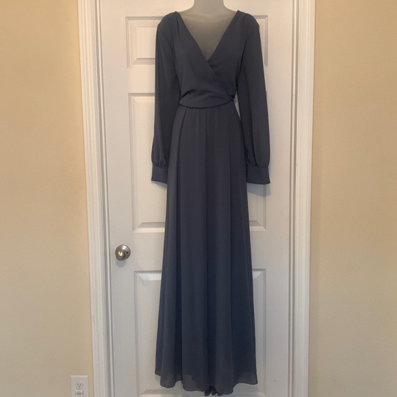 ricarica Dresses & Skirts - Gorgeous dusty blue long sleeved maxi dress